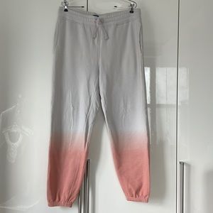 Old Navy Garment-Dye Sweatpants in Gray/Light Pink Size-Medium NWOT